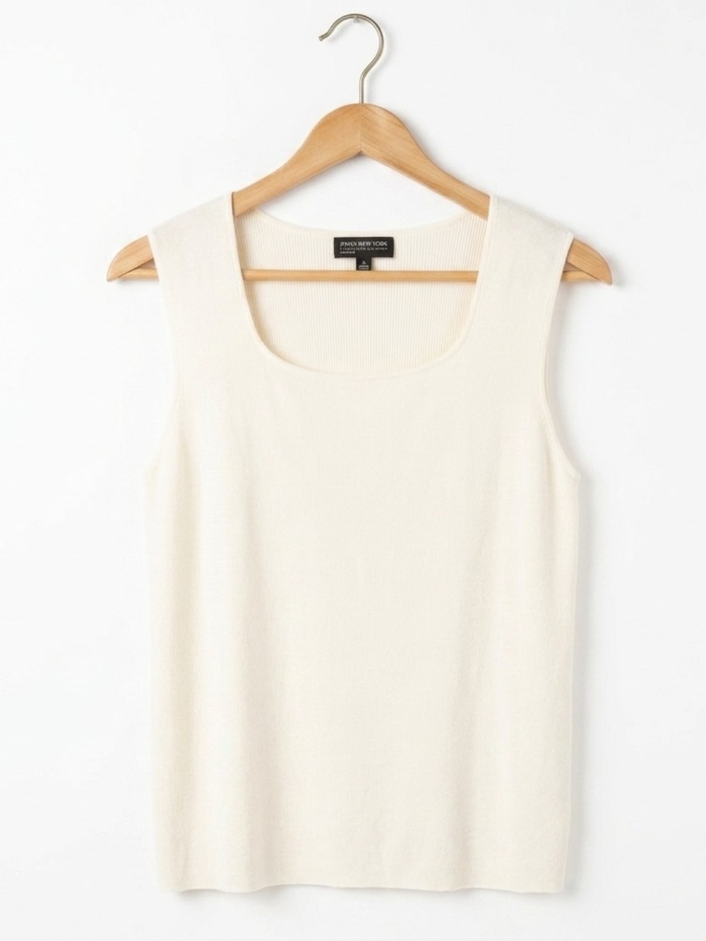 Jones New York Women’s Ribbed Tank Top Creamy White 3X